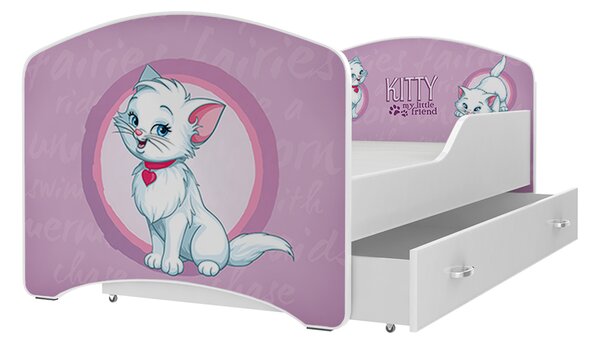 AJK Dětská postel Jan - kitty Velikost spací plochy: 180x80, Matrace: ne