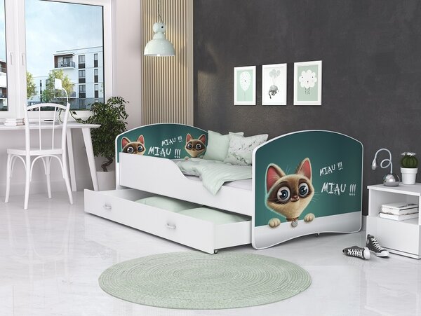 AJK Dětská postel Jan - koťátko Velikost spací plochy: 160x80, Matrace: ano