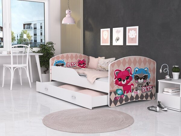 AJK Dětská postel Jan - little pet shop Velikost spací plochy: 180x80, Matrace: ano