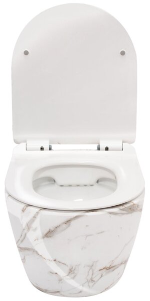 WC mísa bez splachovacího okruhu Rea Carlos Slim Lava Shiny