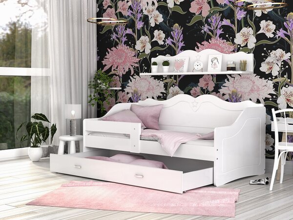 AJK Dětská postel Lili - bílá Velikost spací plochy: 180x80
