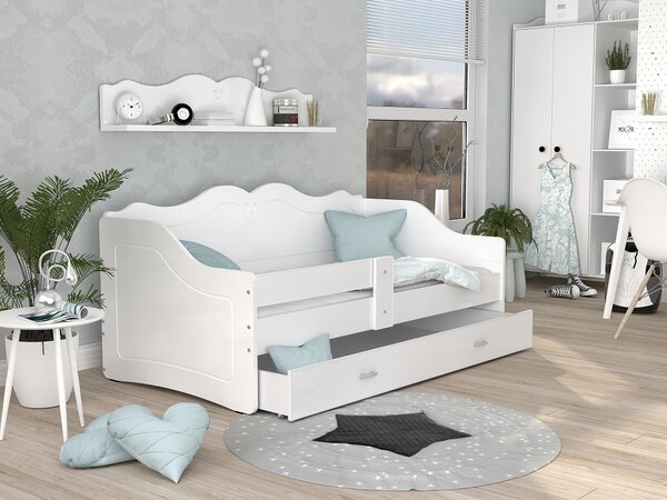 AJK Dětská postel Lili - bílá Velikost spací plochy: 180x80