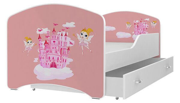 AJK Dětská postel Jan - víly se zámkem Velikost spací plochy: 180x80, Matrace: ano