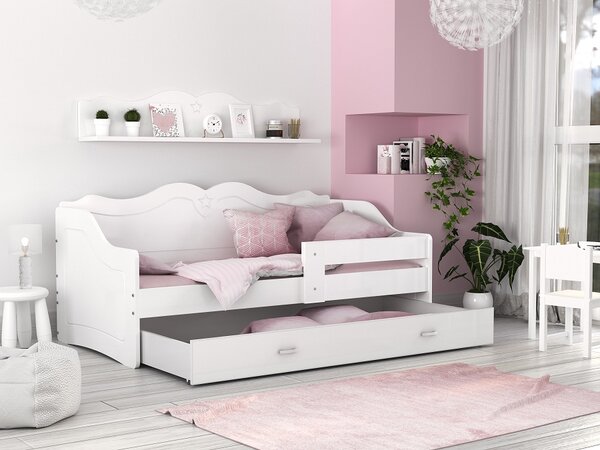 AJK Dětská postel Lili - bílá Velikost spací plochy: 180x80