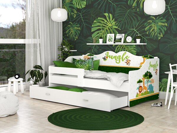 AJK Dětská postel Lili s obrázkem - safari Velikost spací plochy: 160x80