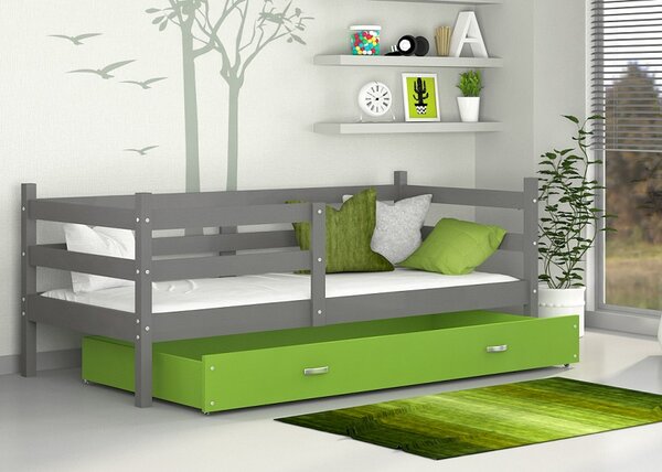 AJK Dětská postel Melanie P MDF Velikost spací plochy: 160x80, Barva: bílá, Barva šuplíku: bílá
