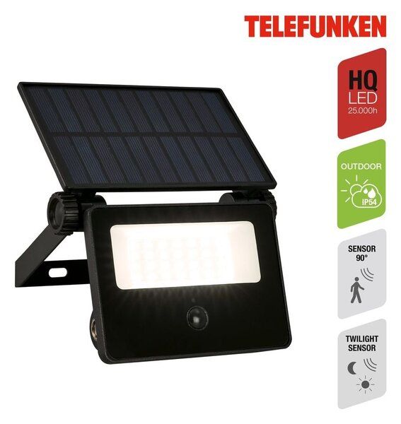 TF 322605TF TELEFUNKEN LED bodové svítidlo solární, pohybové čidlo, soumrakový senzor - BRILONER