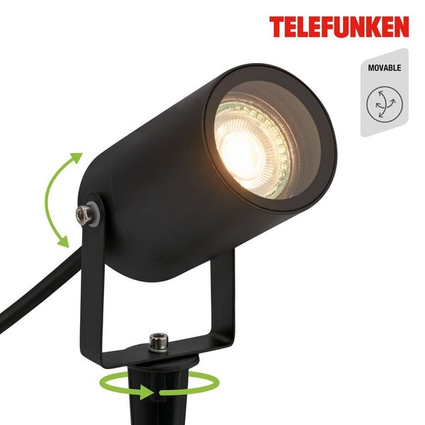 TF 322405TF TELEFUNKEN zahradní bodové svítidlo, ochrana proti tryskající vodě, nastavitelné - BRILONER