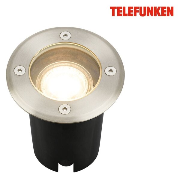 TF 322702TF TELEFUNKEN venkovní svítidlo do země, vodotěsné IP67, tvrzené sklo, GU10 patice, kruhové - BRILONER