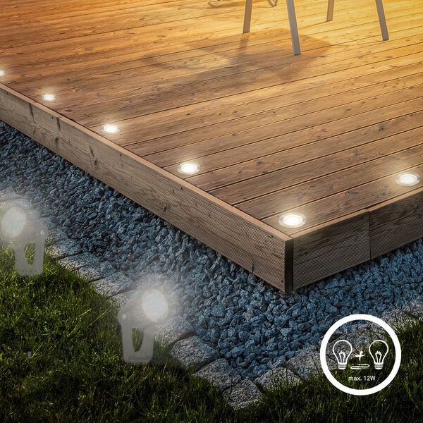 BRI 3913032 CONNECT TO SHINE prodlužovací sada Kebony 3ks LED zapuštěných svítidel do země, IP67 - BRILONER
