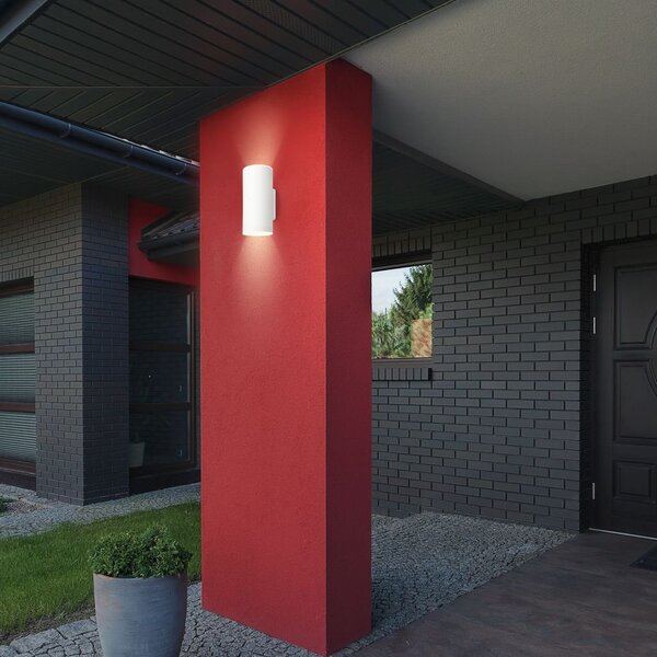 BRI 3786016 Lima LED venkovní nástěnné svítidlo, nabíjecí, 3 krokový dotykový stmívač, časovač, bílé - BRILONER