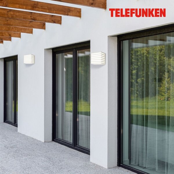 TF 321904TF TELEFUNKEN LED venkovní nástěnné svítidlo, voděodolné a prachotěsné, kostka, světlešedá - BRILONER