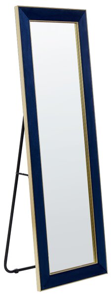 Stojací zrcadlo LAUTREC 150 cm Umělý samet Námořnická modrá