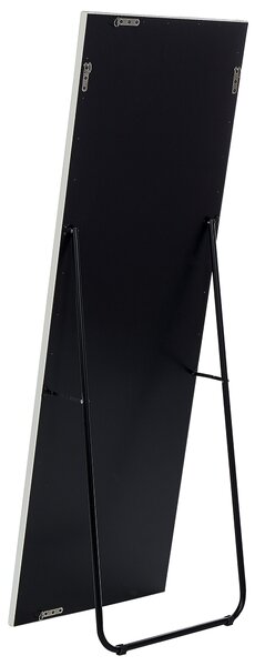 Stojací zrcadlo ANSOUIS 150 cm Umělá kůže Bílá