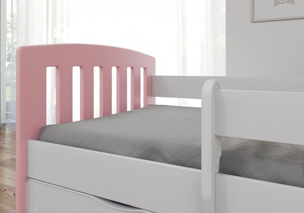 Dětská postel se zábranou Ema - růžová Velikost spací plochy: 160x80, Matrace: ne, Šuplík: NE