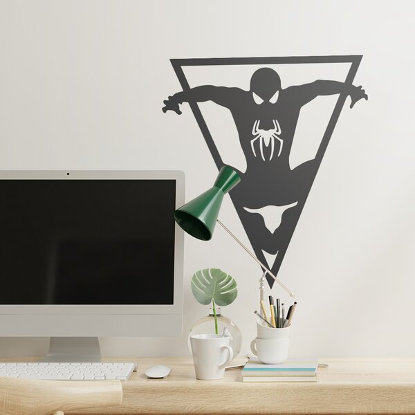Živá Zeď Samolepka Spiderman trojúhelník Barva: černá