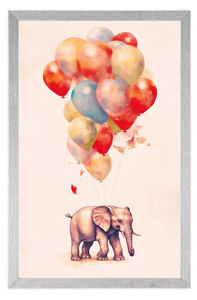 Plakát zasněný slon s balony