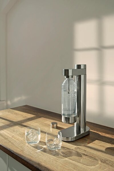 Brus Výrobník perlivé vody, výška: 420 mm, délka: 220 mm, šířka: 115 mm, mosaz