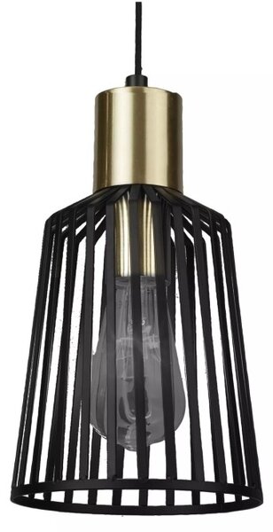 Searchlight 9412BK Závěsné svítidlo BIRD CAGE černé & ZLATÁ, průměr 16cm