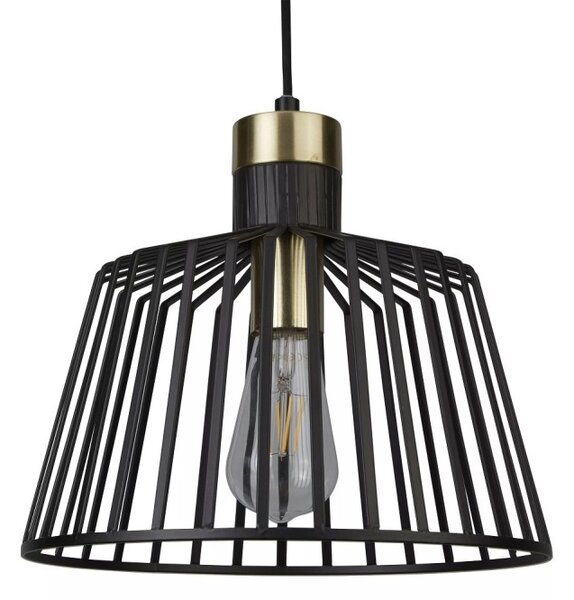 Searchlight 9411BK Závěsné svítidlo BIRD CAGE černé & ZLATÁ, průměr 30cm