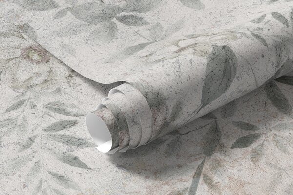 Fototapety Květiny s větvemi na konkrétní grunge pozadí minimalismus, Fototapety provance, u96140 : uwalls.cz