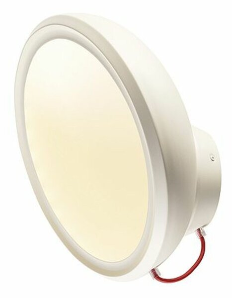 BIG WHITE SLV I-RING, nástěnné svítidlo, LED, 3000K, kulaté, bílé, textilní kabel červený, 14 W 156311 VÝPRODEJ VZORKU