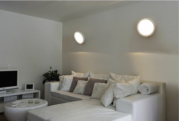 BIG WHITE SLV I-RING, nástěnné svítidlo, LED, 3000K, kulaté, bílé, textilní kabel červený, 14 W 156311 VÝPRODEJ VZORKU