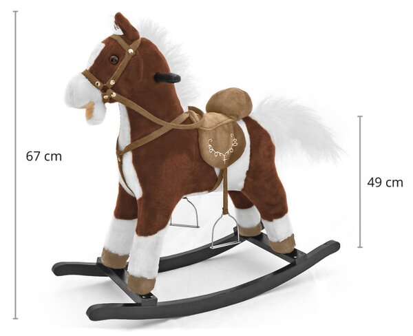 Houpací koník Mustang tmavě hnědý
