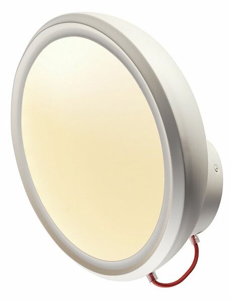 BIG WHITE SLV I-RING, nástěnné svítidlo, LED, 3000K, kulaté, bílé, textilní kabel červený, 14 W 156311 VÝPRODEJ VZORKU