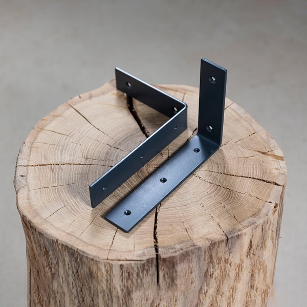 KULHÁNEK Ocelová konzole pro police - 1 ks Rozměr konzole: 150 x 120 mm, Odstín konzole: bílá - RAL 9010