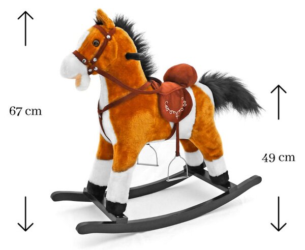 Houpací koník Mustang světle hnědý