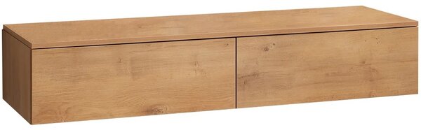 Koupelnová skříňka pro umyvadla na desku Noira - dub medový - 150x28x48 cm