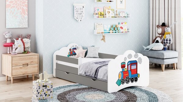 Happy Babies Dětská postel Tobík - super lokomotiva Velikost spací plochy: 160x80, Barva: modrá