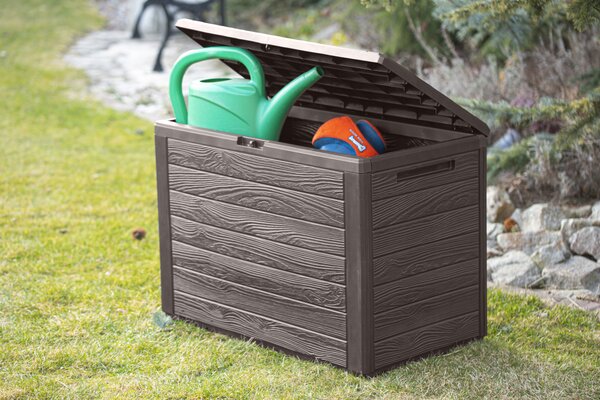 Zahradní truhla Prosperplast WoodeBox 190 l hnědá