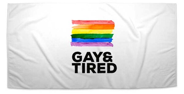 Sablio Ručník GAY & TIRED - 50x100 cm