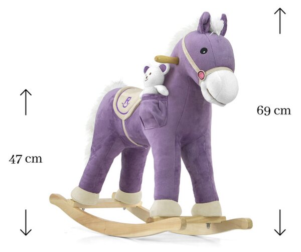 Houpací koník Pony fialový