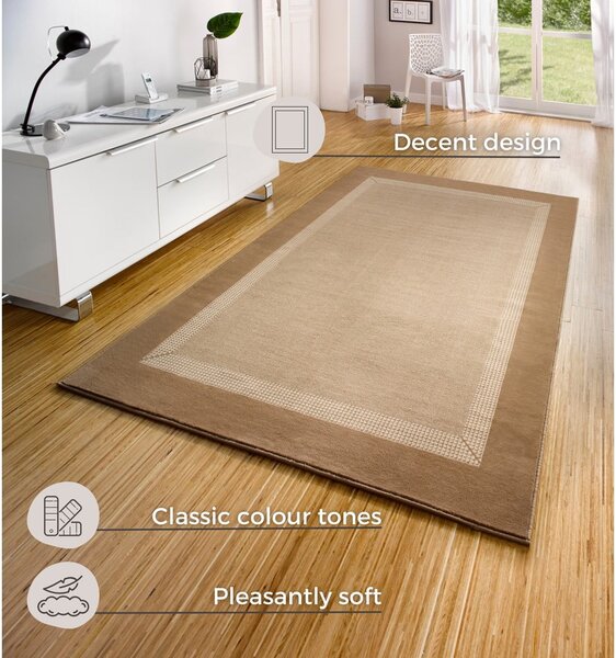 Hnědo-béžový koberec Hanse Home Basic, 160 x 230 cm