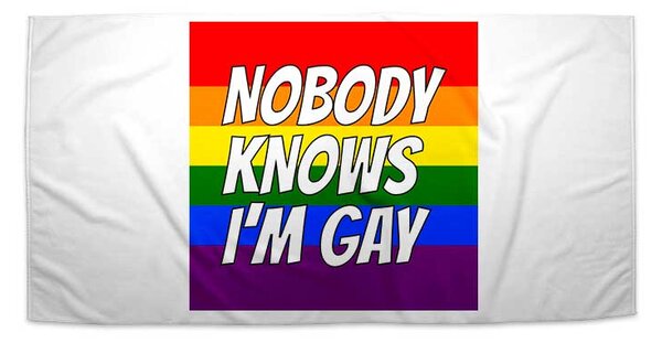Sablio Ručník Nobody knows I'am gay -