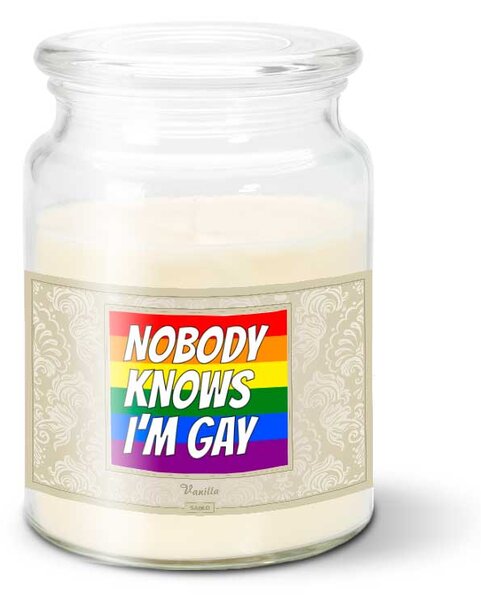 Sablio Svíčka Nobody knows I'am gay - 500 g