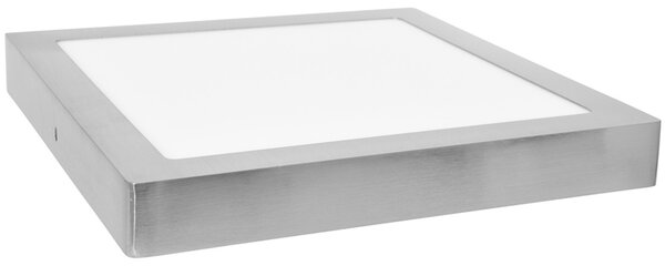 Ecolite Stříbrný přisazený LED panel hranatý 170 x 170mm 12W Barva světla: Denní bílá LED-CSQ-12W/41/CHR