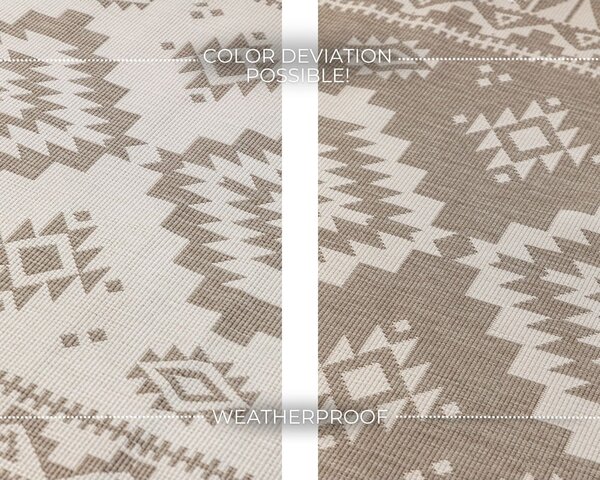Krémovo-hnědý venkovní koberec 80x150 cm Gemini – Elle Decoration