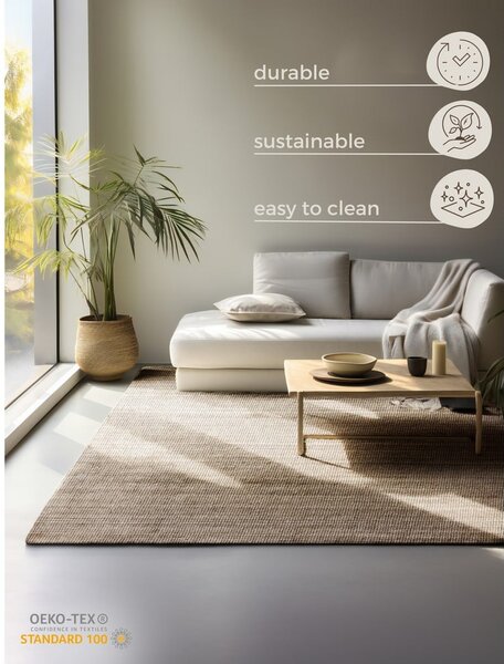Taupe jutový koberec 80x150 cm Bouclé – Hanse Home