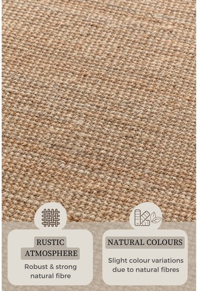 Jutový běhoun v přírodní barvě 80x200 cm Bouclé – Hanse Home