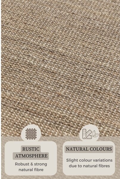 Taupe jutový běhoun 80x200 cm Bouclé – Hanse Home