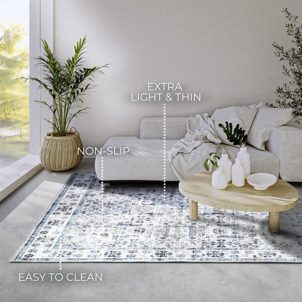 Světle modrý koberec 160x230 cm Saveh Cream Blue – Elle Decoration