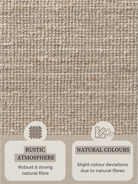 Krémový jutový kulatý koberec ø 160 cm Bouclé Jaipur – Hanse Home