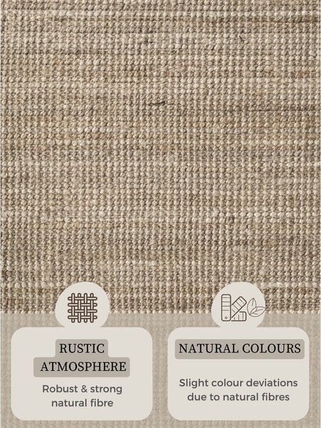 Jutový kulatý koberec taupe ø 160 cm Bouclé Jaipur – Hanse Home