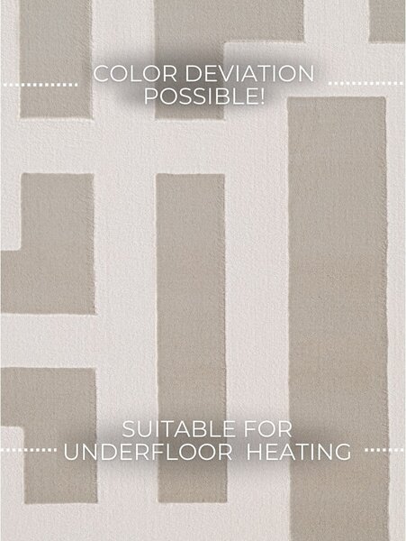 Šedo-krémový koberec 120x170 cm Perles Onyx – Elle Decoration