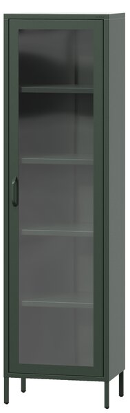 Vitrína LUIGI, 500 x 1800 x 350 mm, Modern: láhvová zelená