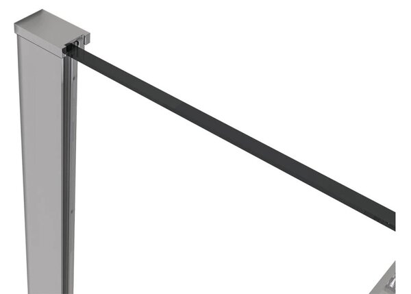 Profil pro sprchové zástěny Walk-in Onyx - 8 mm - chrom - 15 mm